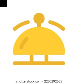 bell icon logo flat style vector