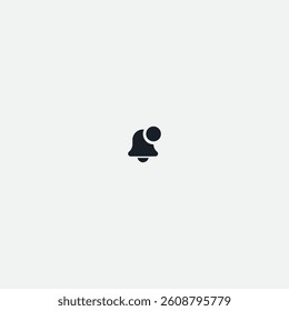 Bell icon logo flat vector design