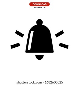 Icono de campana o logotipo símbolo de signo aislado ilustración vectorial - iconos vectoriales de estilo negro de alta calidad
