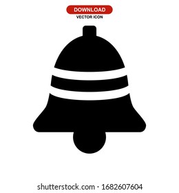 Icono de campana o logotipo símbolo de signo aislado ilustración vectorial - iconos vectoriales de estilo negro de alta calidad

