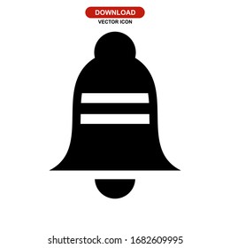 Icono de campana o logotipo símbolo de signo aislado ilustración vectorial - iconos vectoriales de estilo negro de alta calidad
