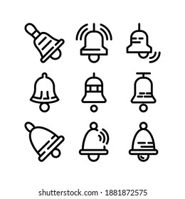 Glockensymbol oder Logo einzeln auf Zeichen, Vektorgrafik - Sammlung hochwertiger, schwarzer Vektorsymbole
