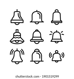 bell icon or logo isolated sign symbol vector illustration - Collection of high quality black style vector icons
