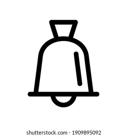Glockensymbol oder Logo einzeln auf Zeichen, Vektorgrafik - hochwertige Vektorsymbole in schwarzem Stil
