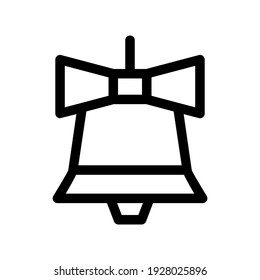 Glockensymbol oder Logo einzeln auf Zeichen, Vektorgrafik - hochwertige Vektorsymbole in schwarzem Stil
