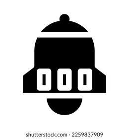 icono de timbre o logotipo símbolo de signo aislado ilustración vectorial - iconos vectoriales de estilo negro de alta calidad