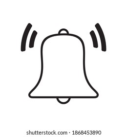 Bell icon logo vector illustration symbol