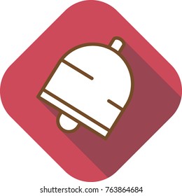 bell icon with long shadow