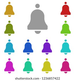 Bell icon in multi color. Simple glyph vector of web set for UI and UX, website or mobile application