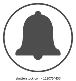 Bell icon. Notification button. Vector.