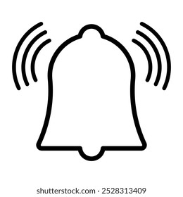 Bell icon. Notification bell icon set. Social media element. Alarm symbol. Vector illustration. EPS 10