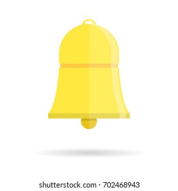 Bell icon. Notification symbol for web site, logo, mobile app. Template design. Christmas, school, celebration sign. Vector illustration