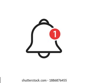 Bell Icon Notification Vector Illustration