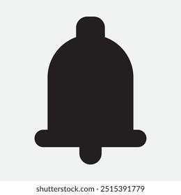 Icono de Bell. Icono de campana de notificación. Ilustración vectorial.