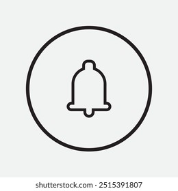 Icono de Bell. Icono de campana de notificación. Ilustración vectorial.