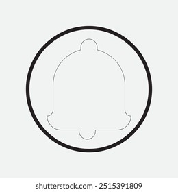 Icono de Bell. Icono de campana de notificación. Ilustración vectorial.