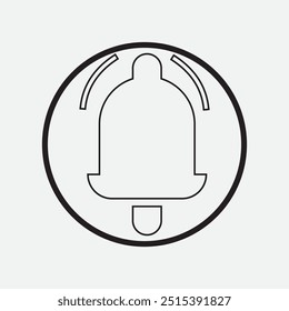 Glockensymbol. Symbol für Benachrichtigungsglocke. Vektorgrafik.
