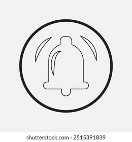 Bell icon. Notification bell icon. vector illustration.