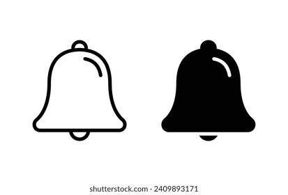 Bell icon. Notification icon vector for web site Computer and mobile app