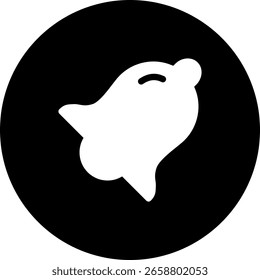 Glockensymbol auf schwarzem Kreishintergrund