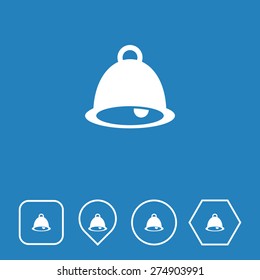 Bell Icon on Flat UI Colors with Different Shapes. Eps-10.