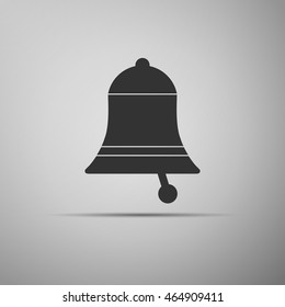 Bell icon on grey background. 