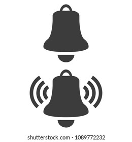 Bell icon on white background. Vector illustration