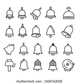 The bell icon on a white background,
Notification icon, New message. Vector bells