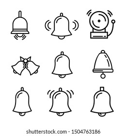 The bell icon on a white background,
Notification icon, New message. Vector bells