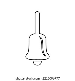 Bell icon on white background, vector illustration