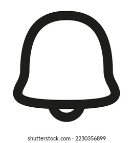 Icono de la Campana sobre fondo blanco. Ilustración vectorial. EPS 10.