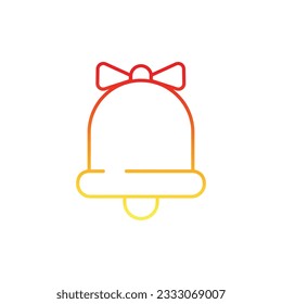 Icono de Bell sobre fondo blanco para diseño gráfico y web. Signo vectorial simple. Símbolo de concepto de Internet para botón de sitio web o aplicación móvil