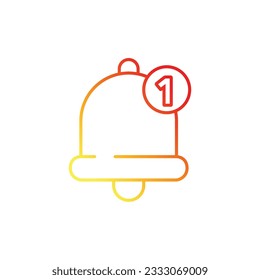 Bell icon on white background for graphic and web design. Simple vector sign. Internet concept symbol for website button or mobile app