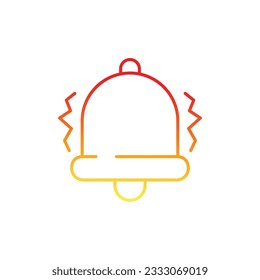 Icono de Bell sobre fondo blanco para diseño gráfico y web. Signo vectorial simple. Símbolo de concepto de Internet para botón de sitio web o aplicación móvil