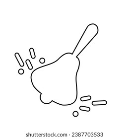 icono de timbre en un fondo blanco, ilustración vectorial