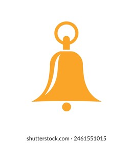 Bell icon on white background. Vector illustration in trendy flat style