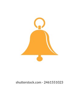 Icono de campana sobre fondo blanco. Ilustración vectorial en estilo plano de moda