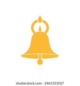 Bell icon on white background. Vector illustration in trendy flat style