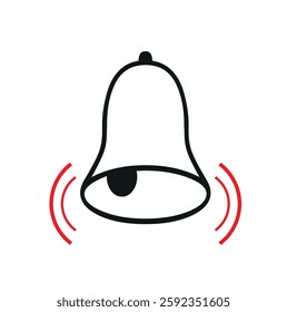   bell icon on white background vector icon