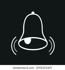   bell icon on white background vector icon