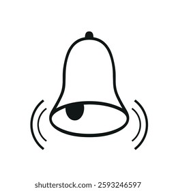   bell icon on white background vector icon