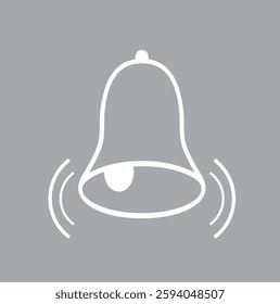   bell icon on white background vector icon