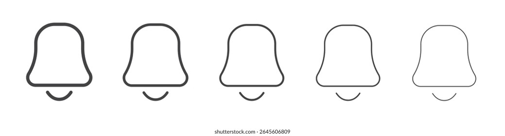 Ícone de campainha contorno ilustração vetor símbolo