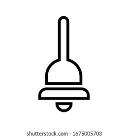 bell icon outline isolated vector illustration