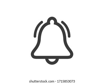 Bell icon. Bell outline simple vector design. 