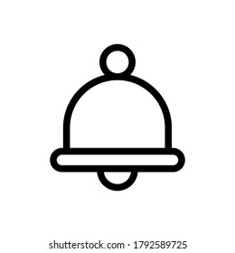Vector de contorno de icono de la Campana. aislado en fondo blanco