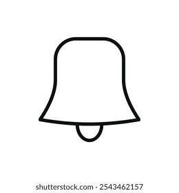 Bell icon Outline vector for web ui