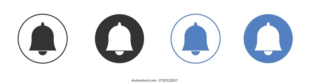Bell icon pictogram set. Vector icon designs