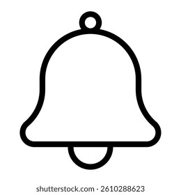 A bell icon representing notifications, ideal for apps and websites to alert users.