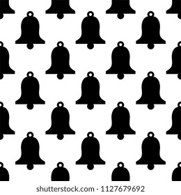 Bell Icon Seamless Pattern, Bell Vector Art Illustration